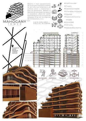 Modern MixedUse Residential Building Detailed with Documentation 3D model 6