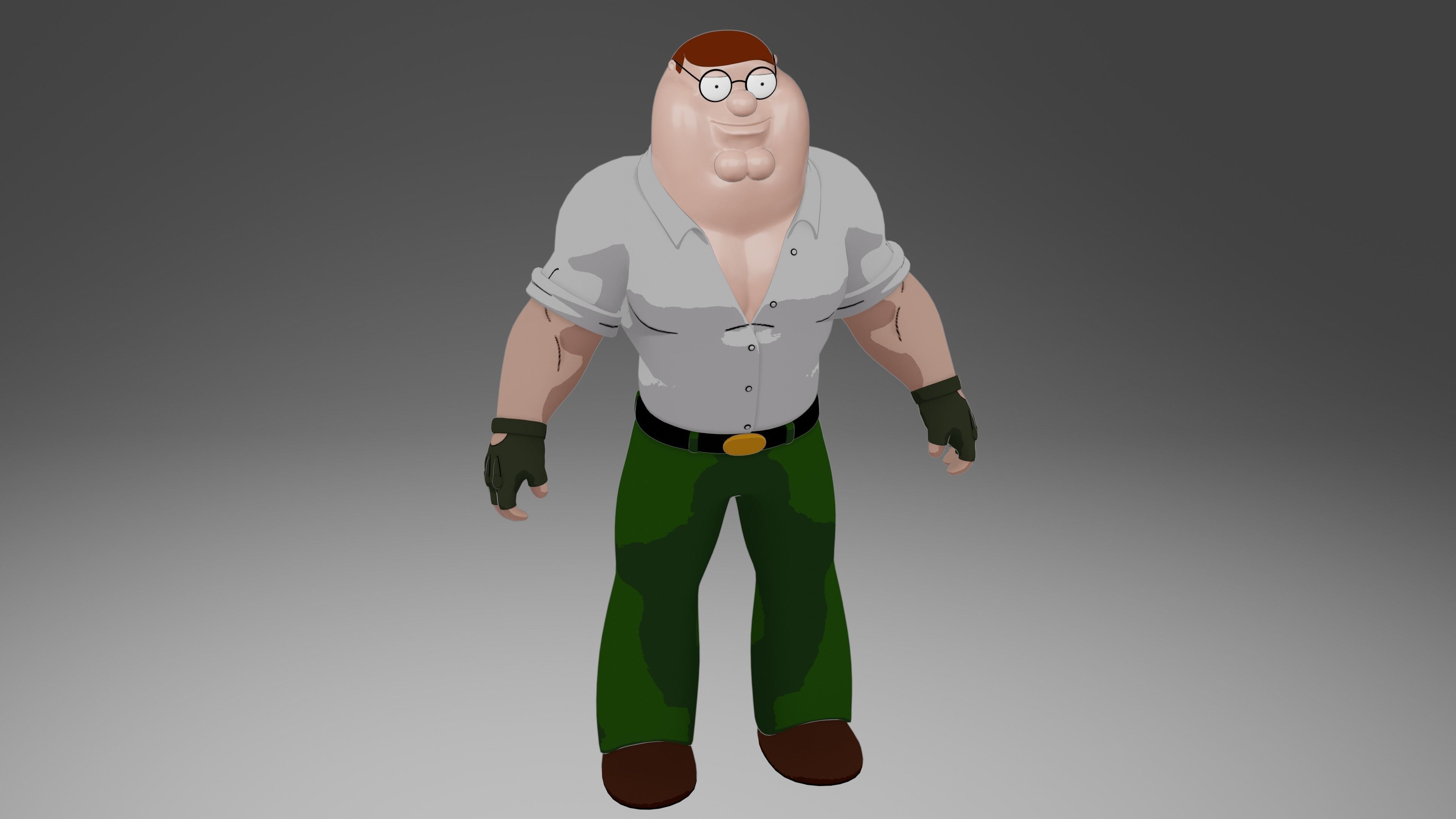 Peter Griffin from Family Guy 3D model_5