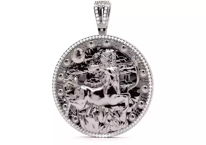 Sagittarius Zodiac Pendant 3D-Printable Ornamental Jewelry Desig 3D print model