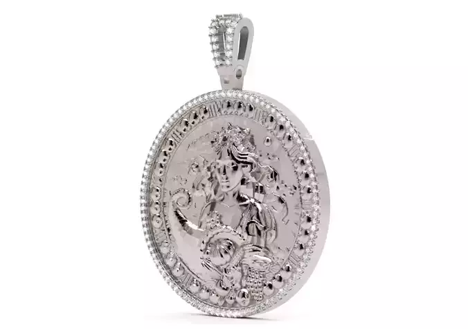 Aquarius Zodiac Pendant 3D-Printable Ornamental Jewelry Design 3D print model