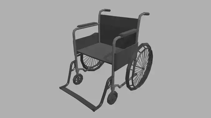 Low Poly Wheelchair 01
