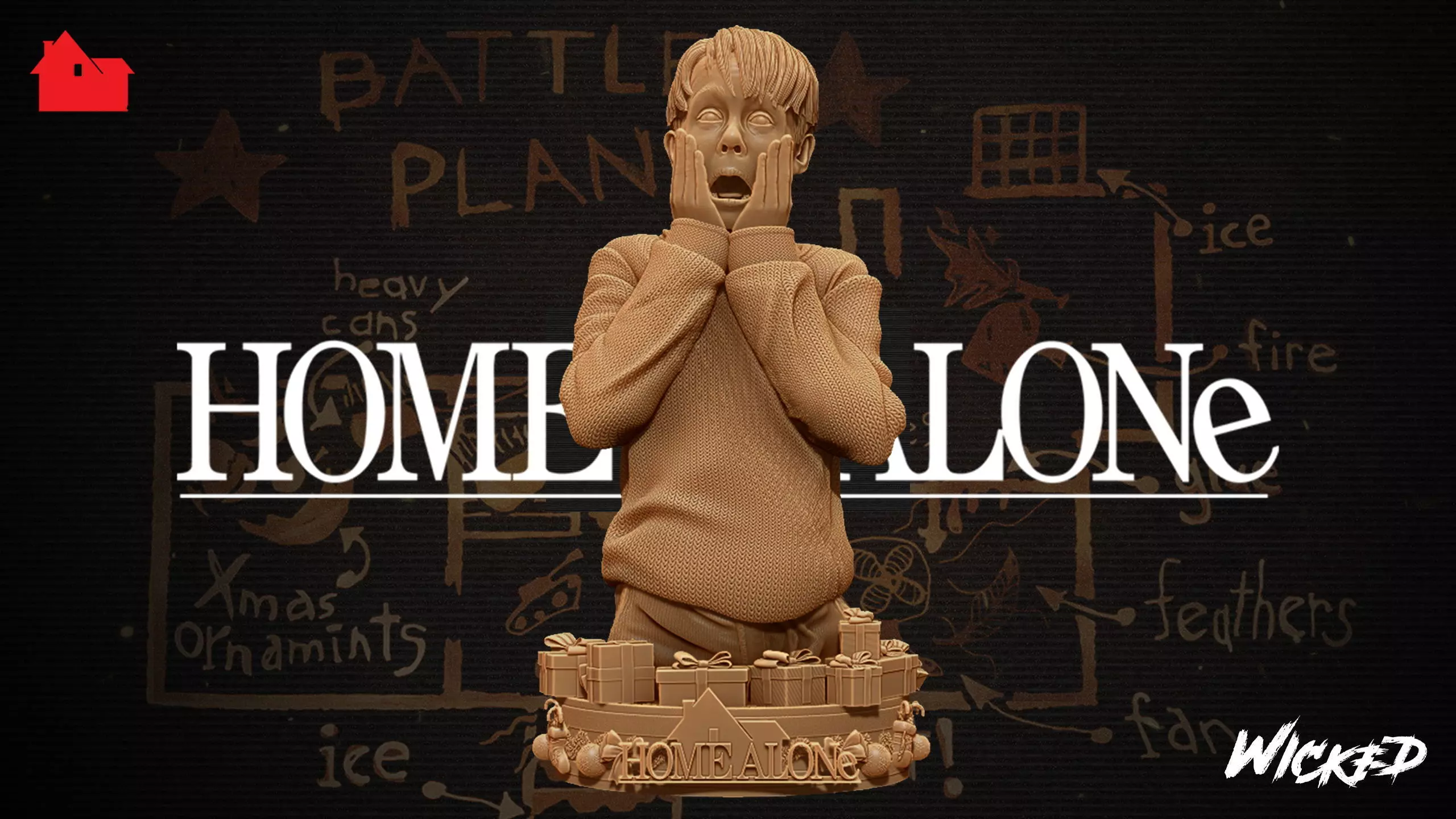 Wicked Home Alone Kevin Bust Tested for 3D printing 3D print model_0