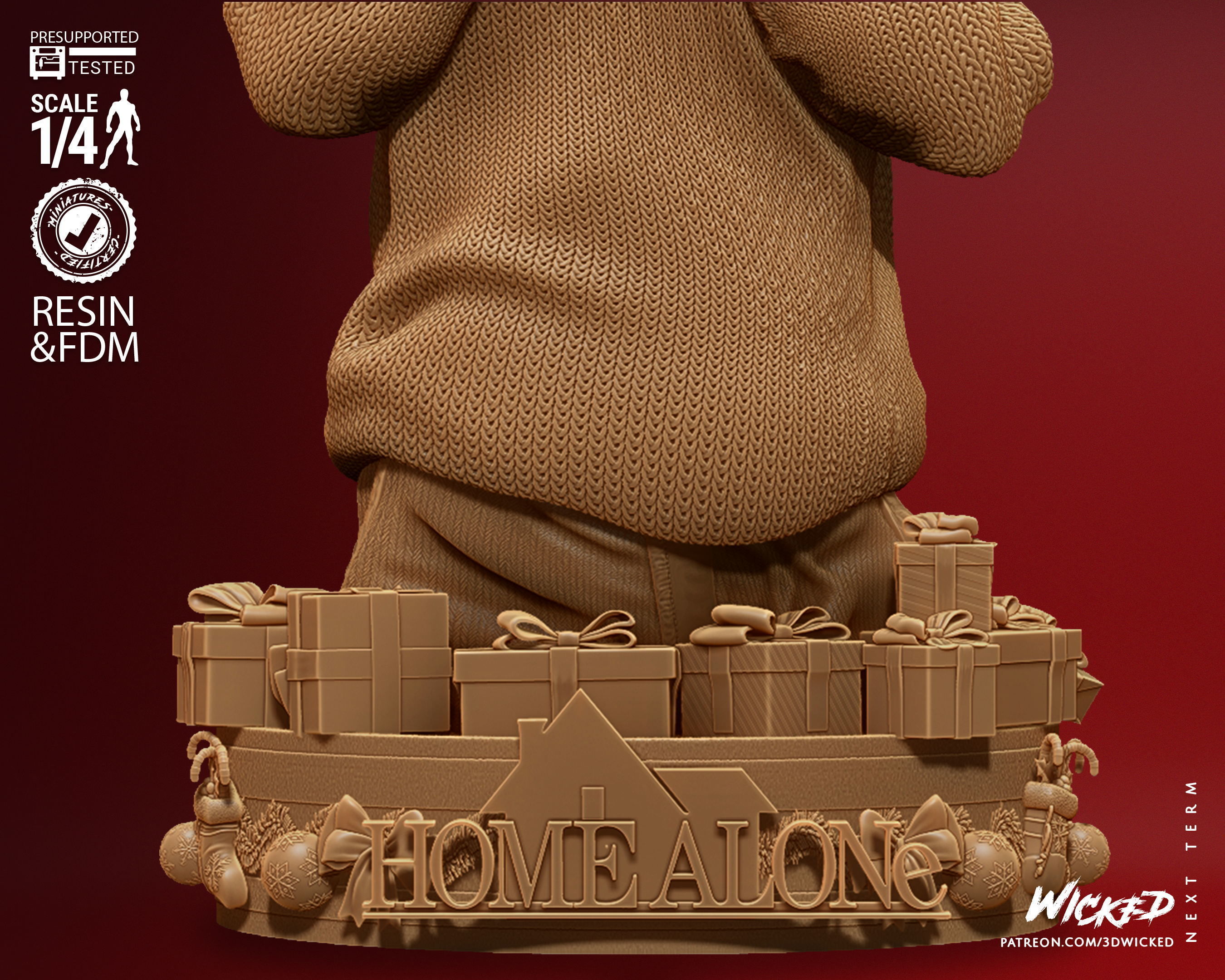 Wicked Home Alone Kevin Bust Tested for 3D printing 3D print model_12