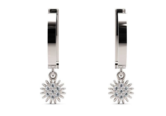 Diamond Ornamental Earring 3D-Printable Fantasy Jewelry Design 3D print model