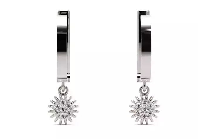 Diamond Ornamental Earring 3D-Printable Fantasy Jewelry Design 3D print model