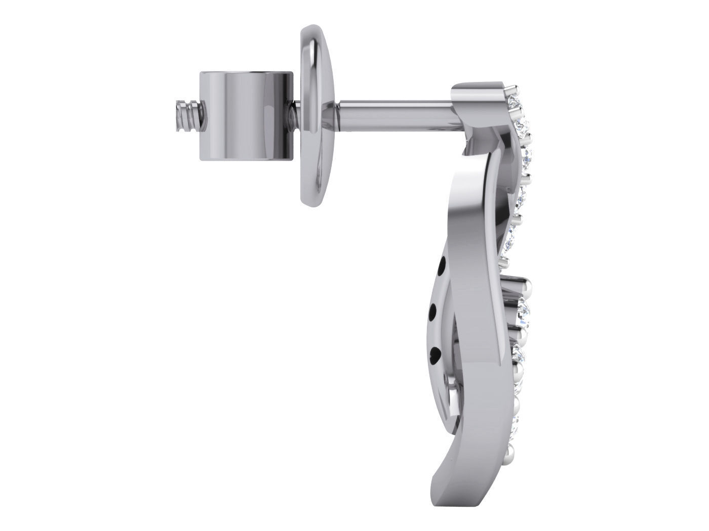 High Jewelry Pendant Earrings Set 3dm stl obj mtl gltf glb 3D print model_29