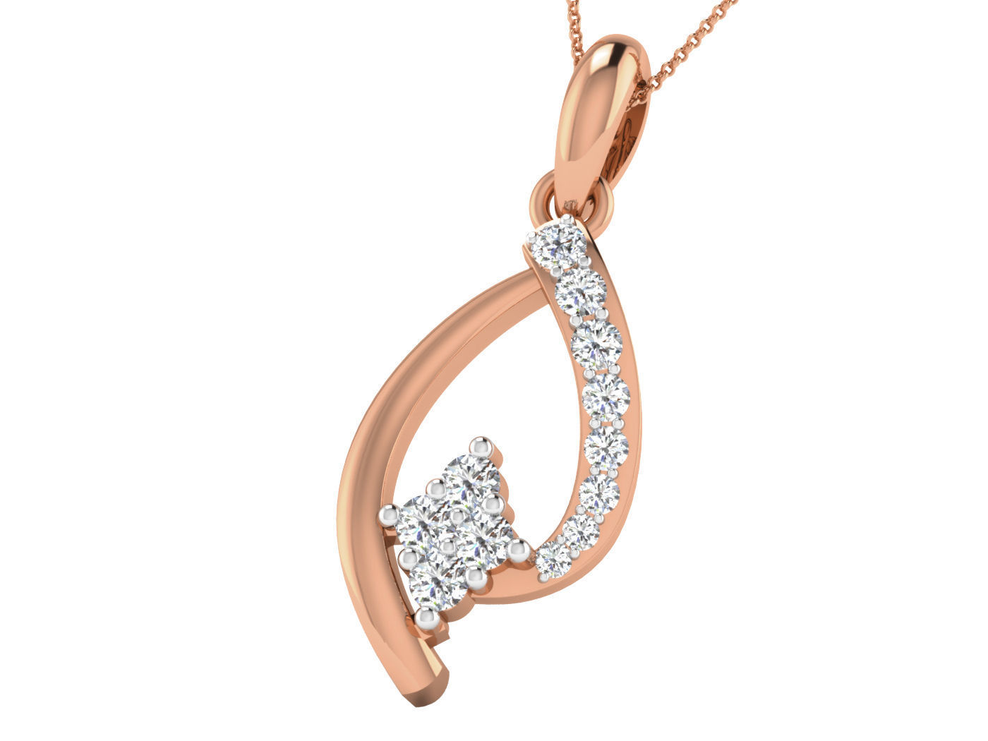 High Jewelry Pendant Earrings Set 3dm stl obj mtl gltf glb 3D print model_15