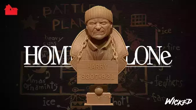 Wicked Home Alone Harry Bust Tested for 3D Printing