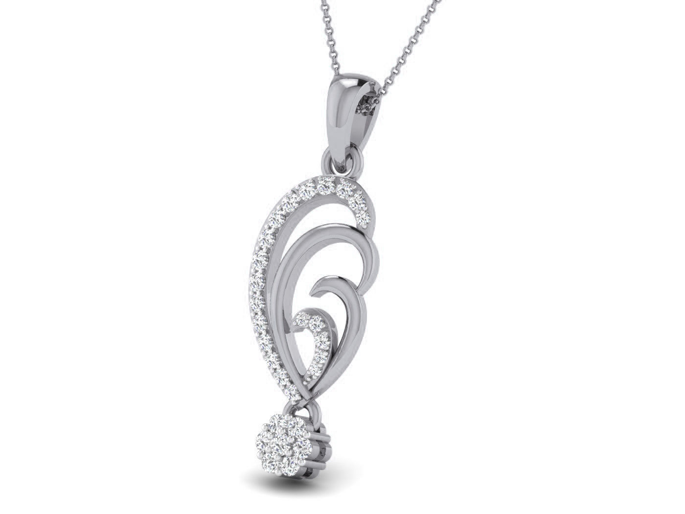 High Jewelry Pendant Earrings Set 3dm stl obj mtl gltf glb 3D print model_11