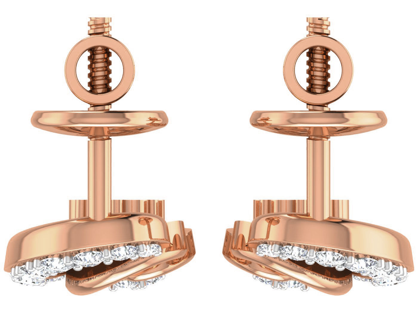 High Jewelry Pendant Earrings Set 3dm stl obj mtl gltf glb 3D print model_34