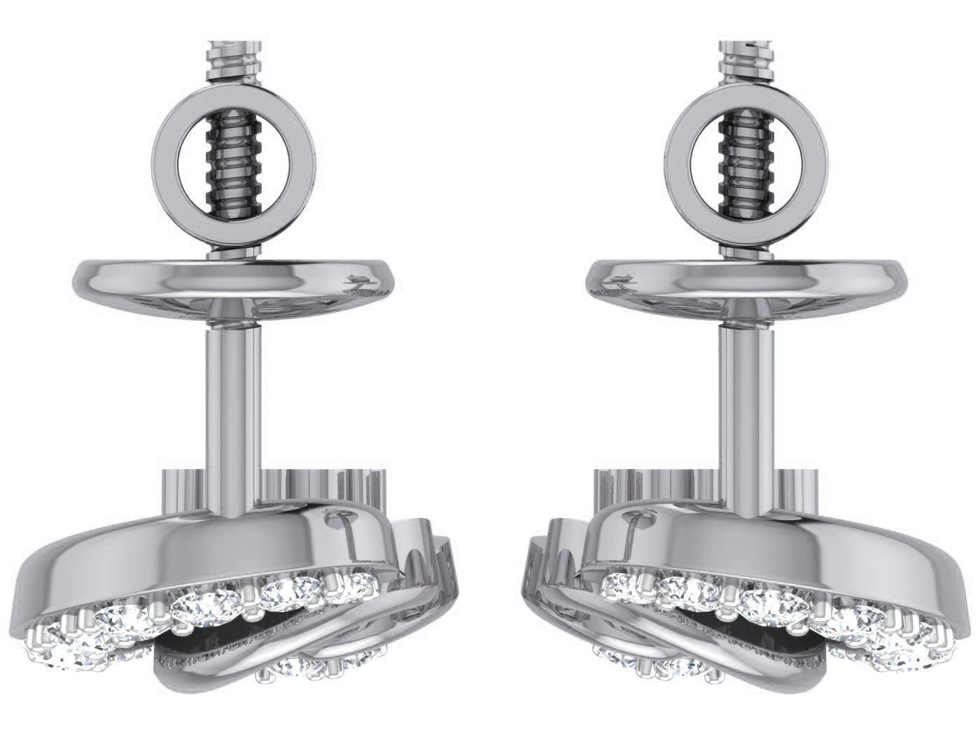 High Jewelry Pendant Earrings Set 3dm stl obj mtl gltf glb 3D print model_35