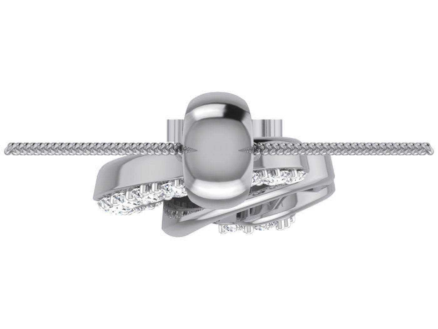 High Jewelry Pendant Earrings Set 3dm stl obj mtl gltf glb 3D print model_32