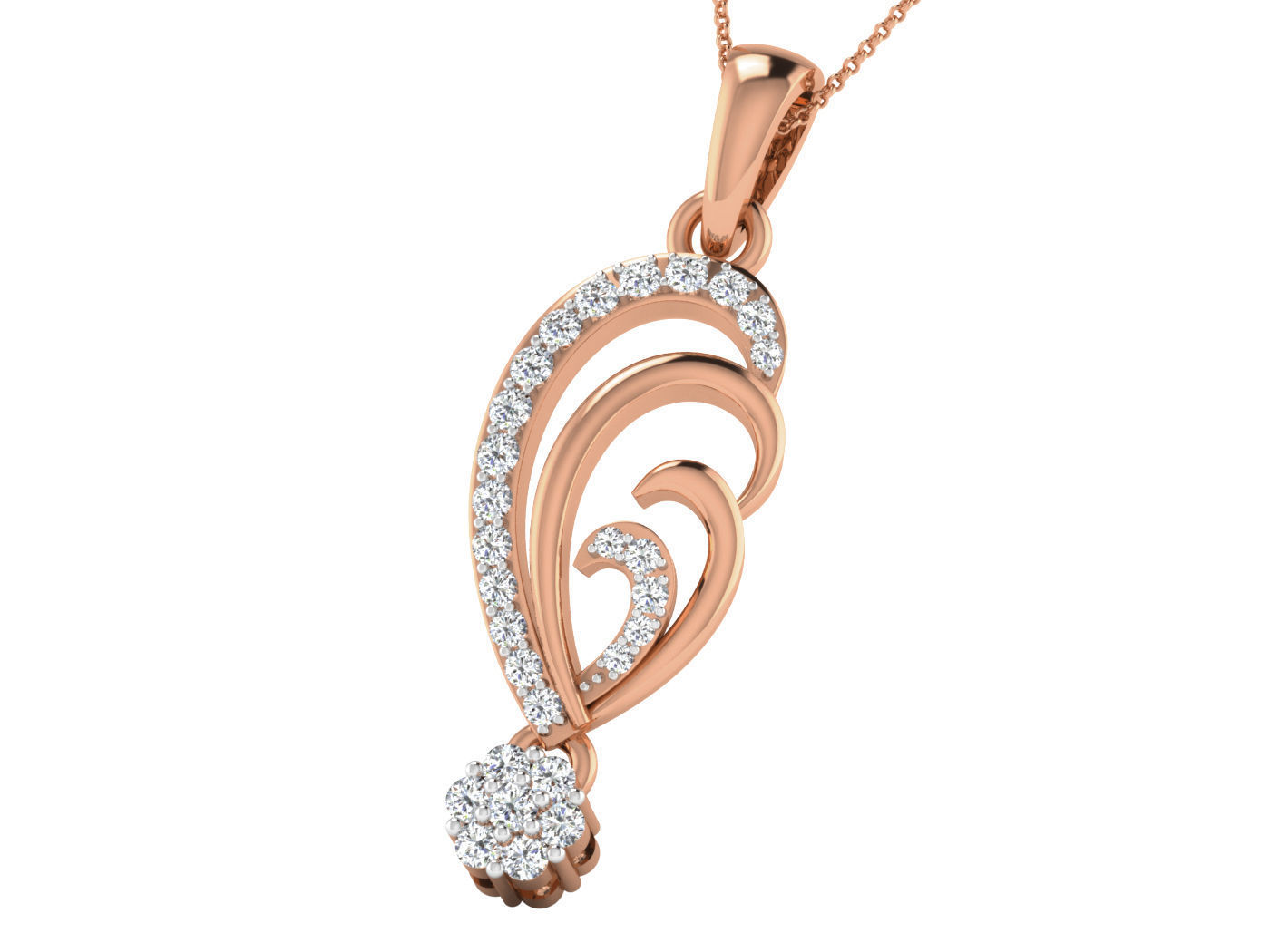 High Jewelry Pendant Earrings Set 3dm stl obj mtl gltf glb 3D print model_17