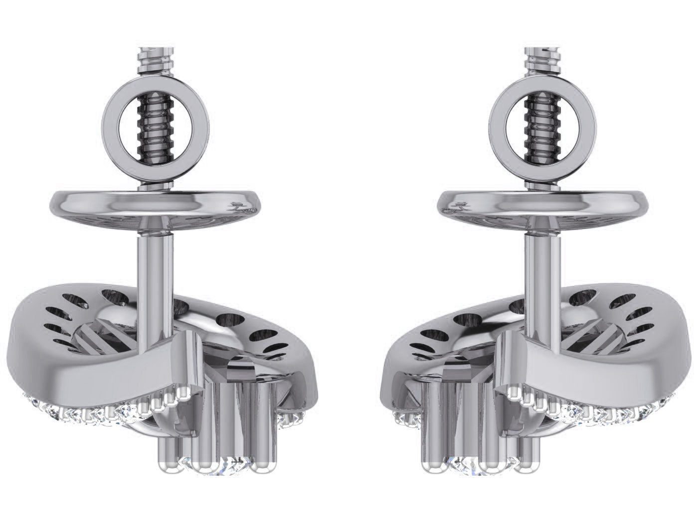 High Jewelry Pendant Earrings Set 3dm stl obj mtl gltf glb 3D print model_34