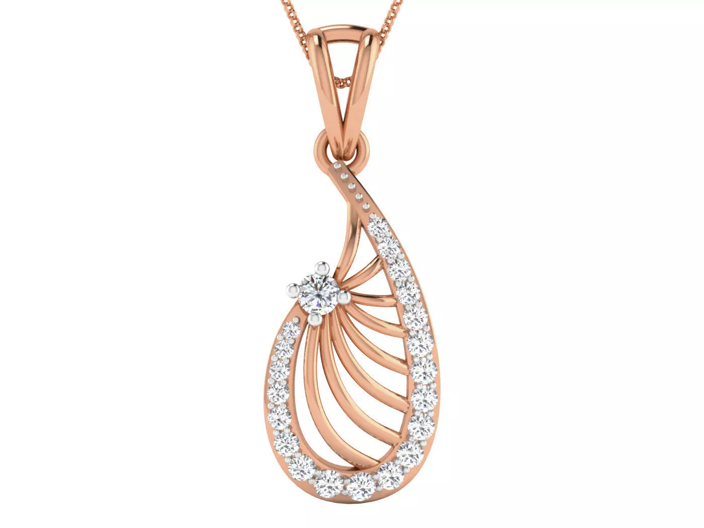 High Jewelry Pendant Earrings Set 3dm stl obj mtl gltf glb 3D print model_0