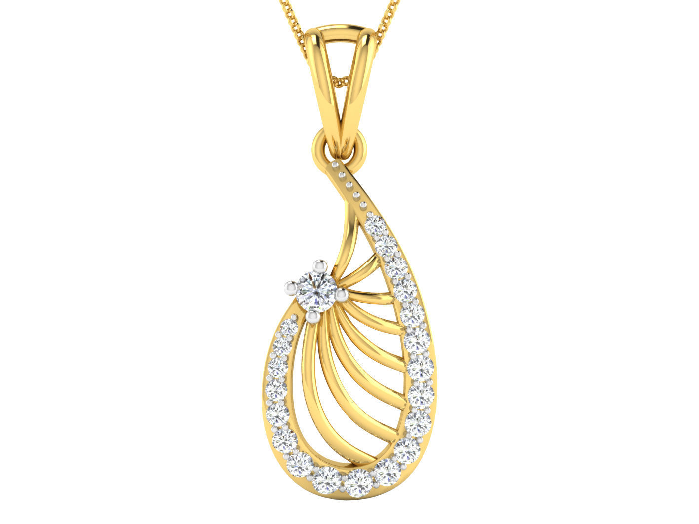 High Jewelry Pendant Earrings Set 3dm stl obj mtl gltf glb 3D print model_22