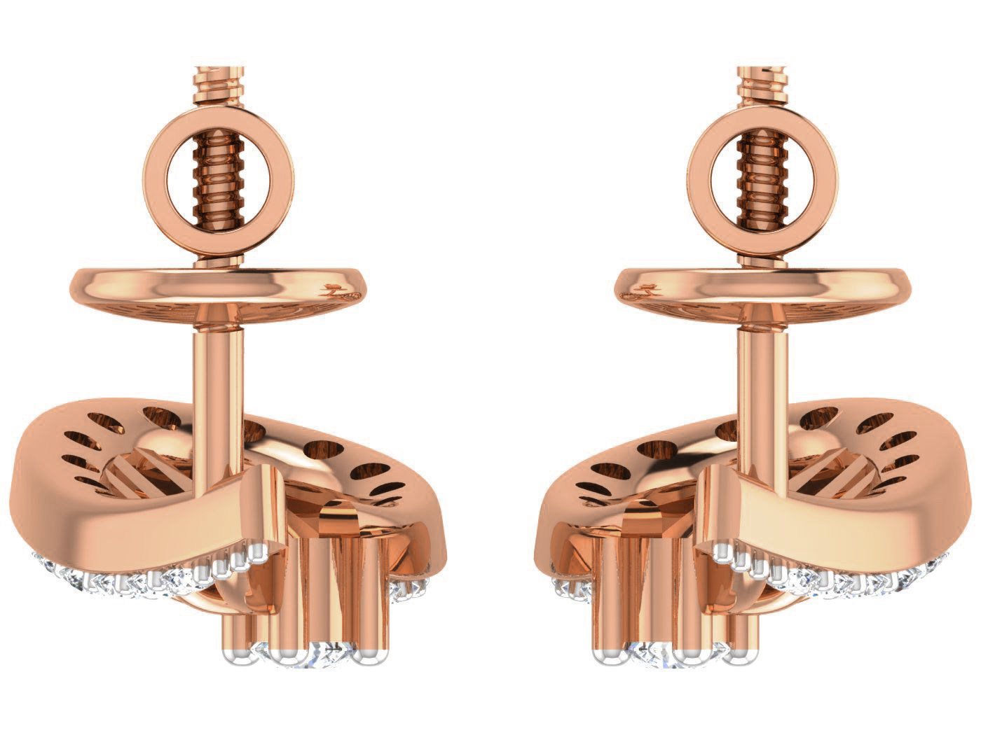 High Jewelry Pendant Earrings Set 3dm stl obj mtl gltf glb 3D print model_36