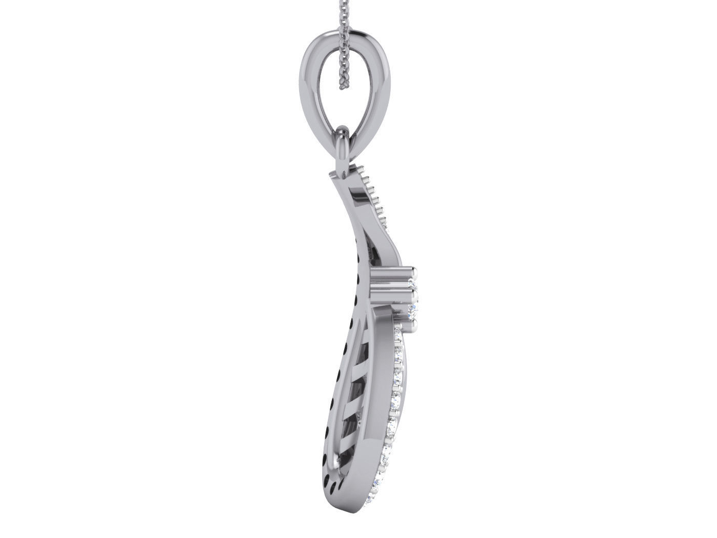 High Jewelry Pendant Earrings Set 3dm stl obj mtl gltf glb 3D print model_28