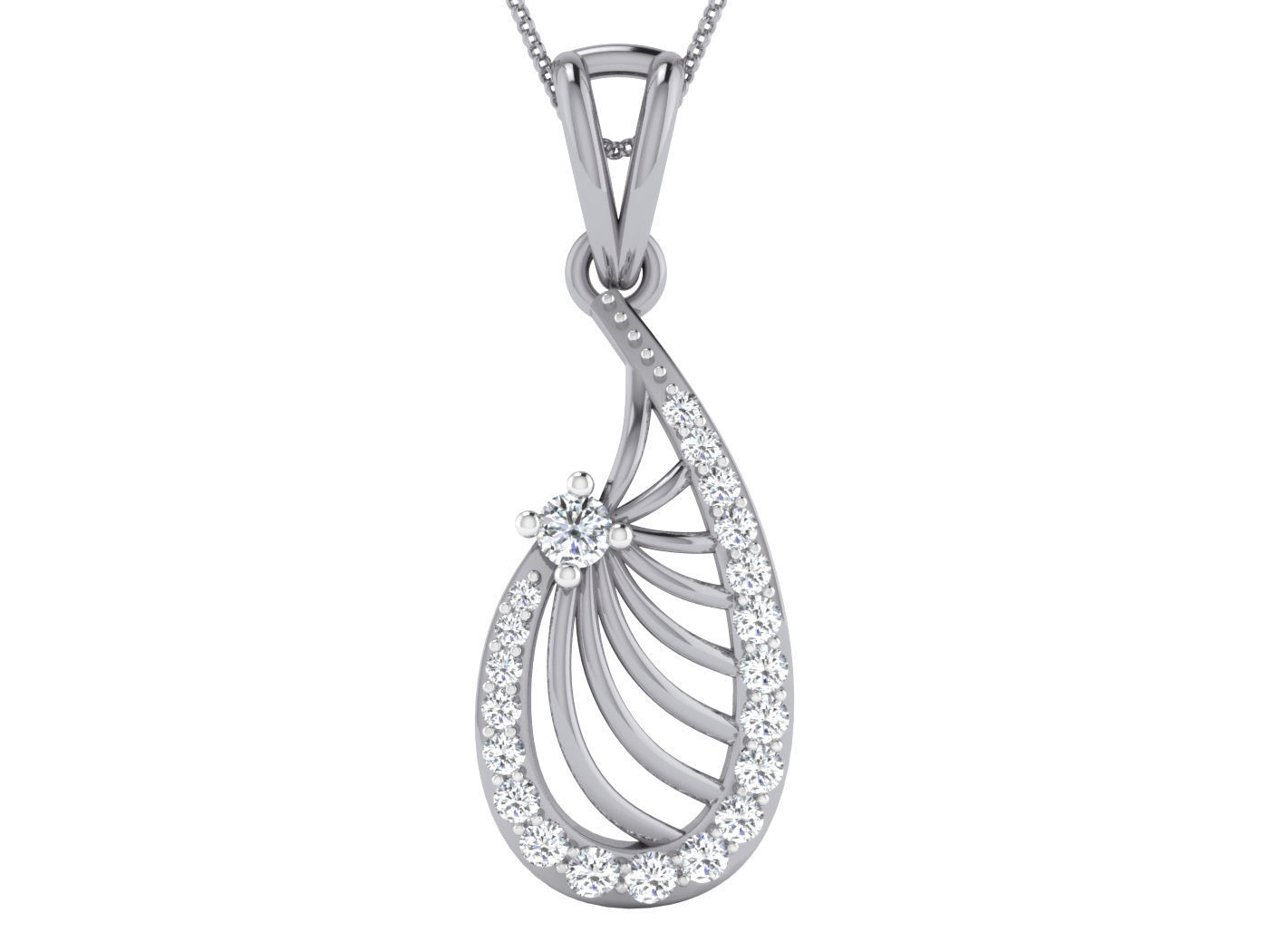 High Jewelry Pendant Earrings Set 3dm stl obj mtl gltf glb 3D print model_24