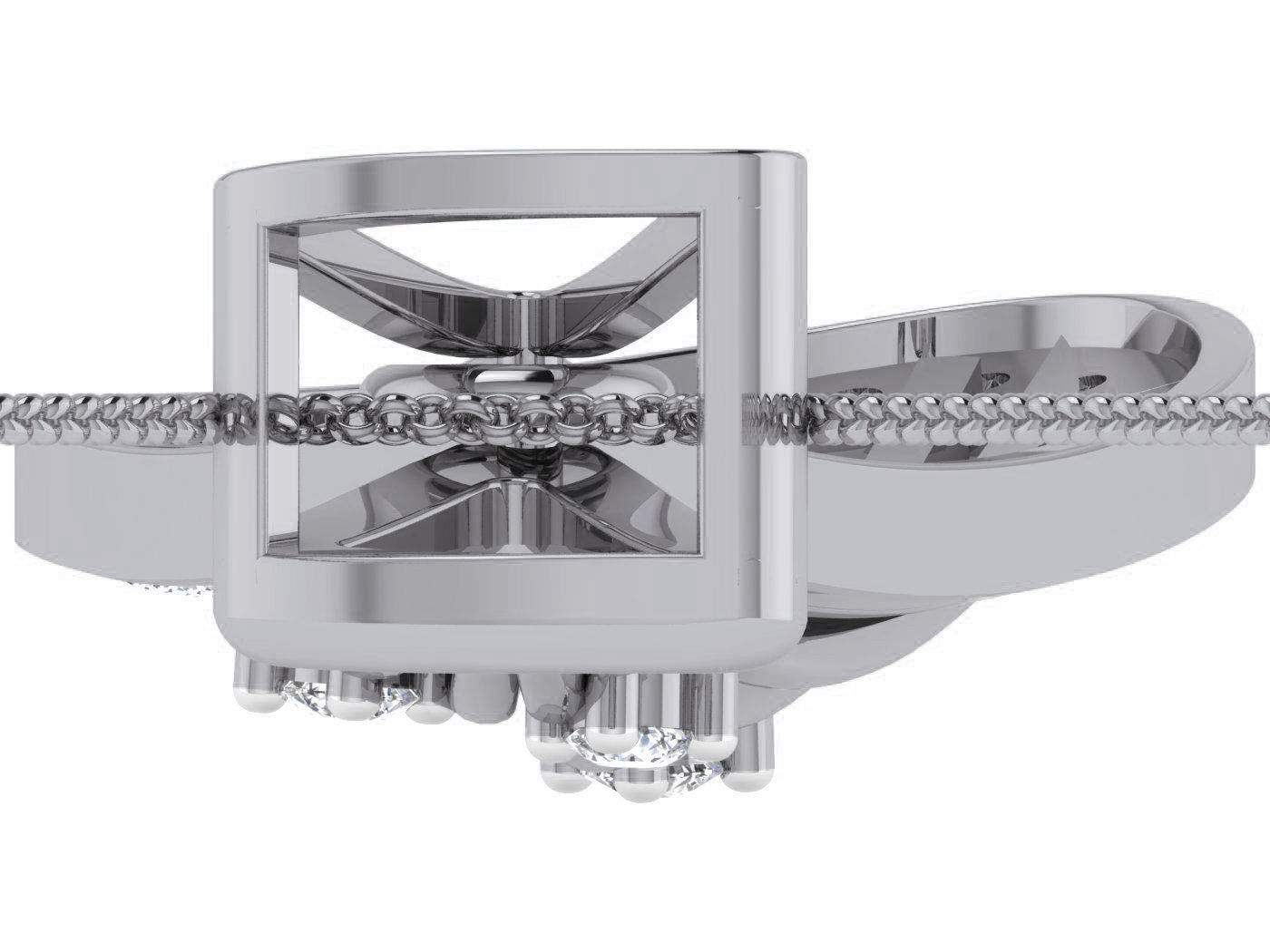 Wire High Jewelry Pendant Earrings Set 3dm stl obj mtl gltf glb 3D print model_23