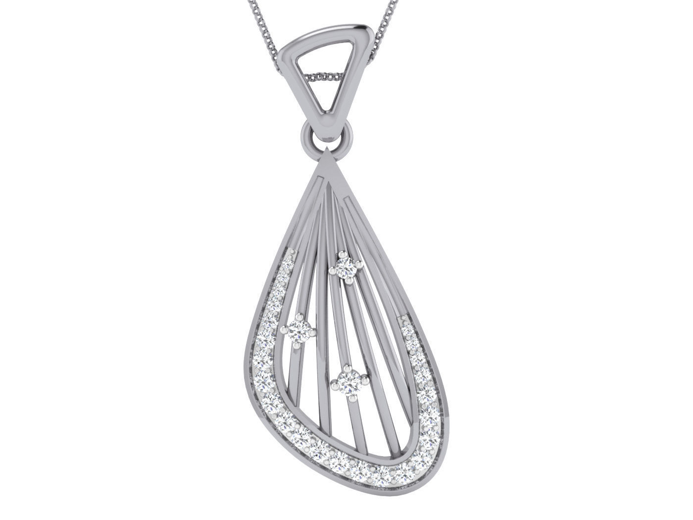 Wire High Jewelry Pendant Earrings Set 3dm stl obj mtl gltf glb 3D print model_9