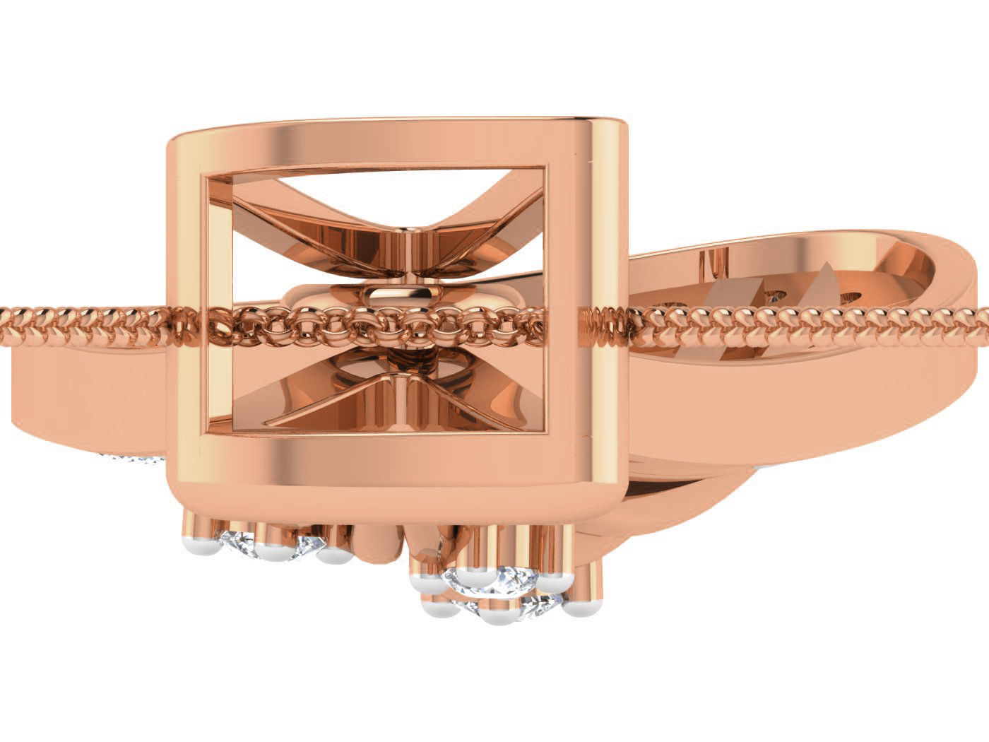 Wire High Jewelry Pendant Earrings Set 3dm stl obj mtl gltf glb 3D print model_24