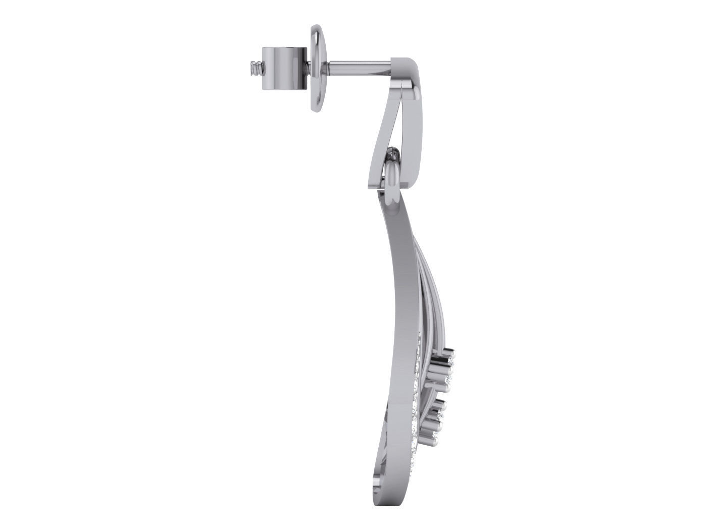 Wire High Jewelry Pendant Earrings Set 3dm stl obj mtl gltf glb 3D print model_16