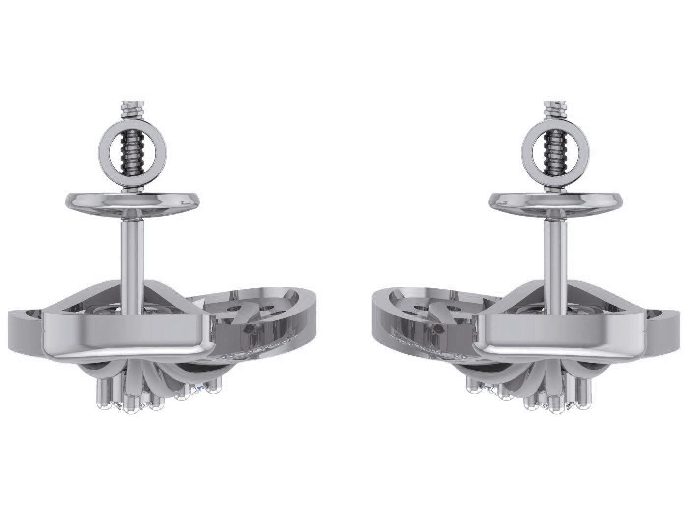 Wire High Jewelry Pendant Earrings Set 3dm stl obj mtl gltf glb 3D print model_20