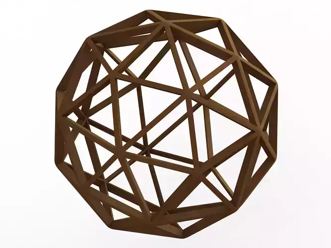 Wireframe Shape Pentakis Dodecahedron 3D print model