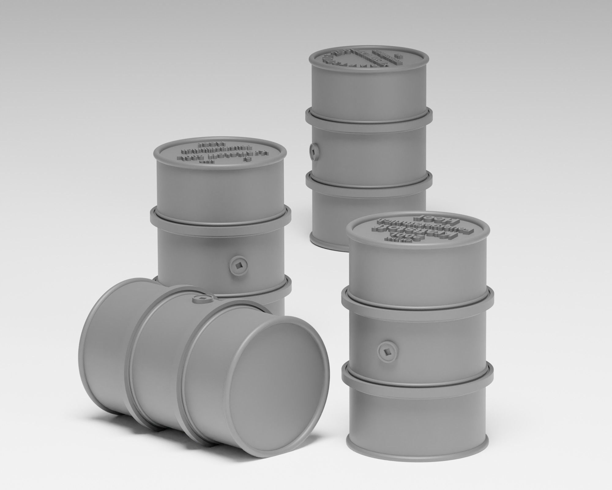 German WWII fuel pack - Fuel drums and jerrycans 3D print model_3
