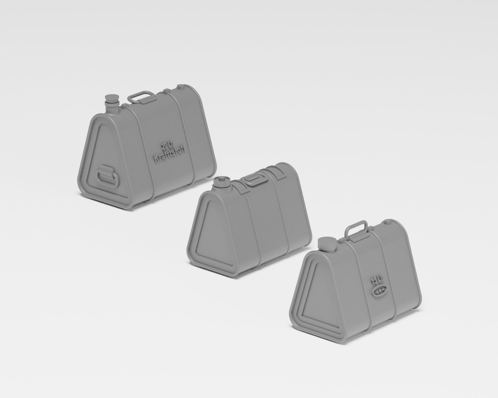 German WWII fuel pack - Fuel drums and jerrycans 3D print model_2
