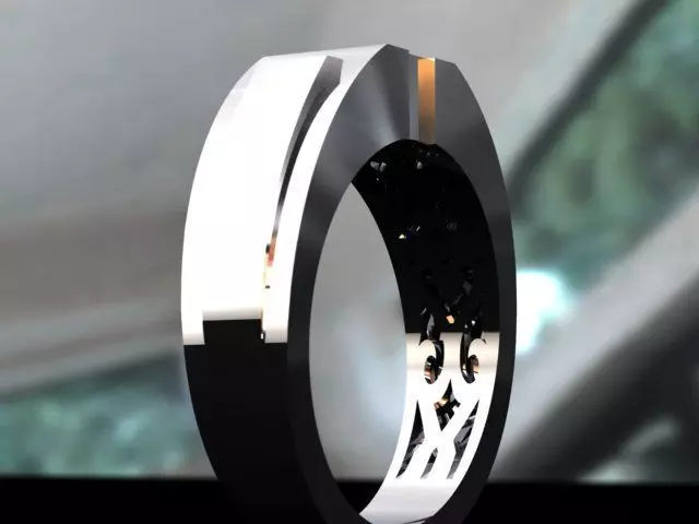Men ring with invisible setting 3D print model