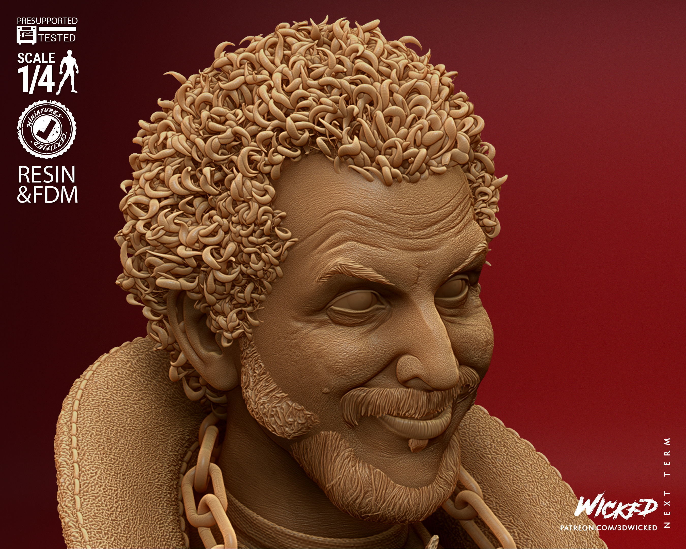 Wicked Home Alone Marv Bust Tested for 3D printing 3D print model_31