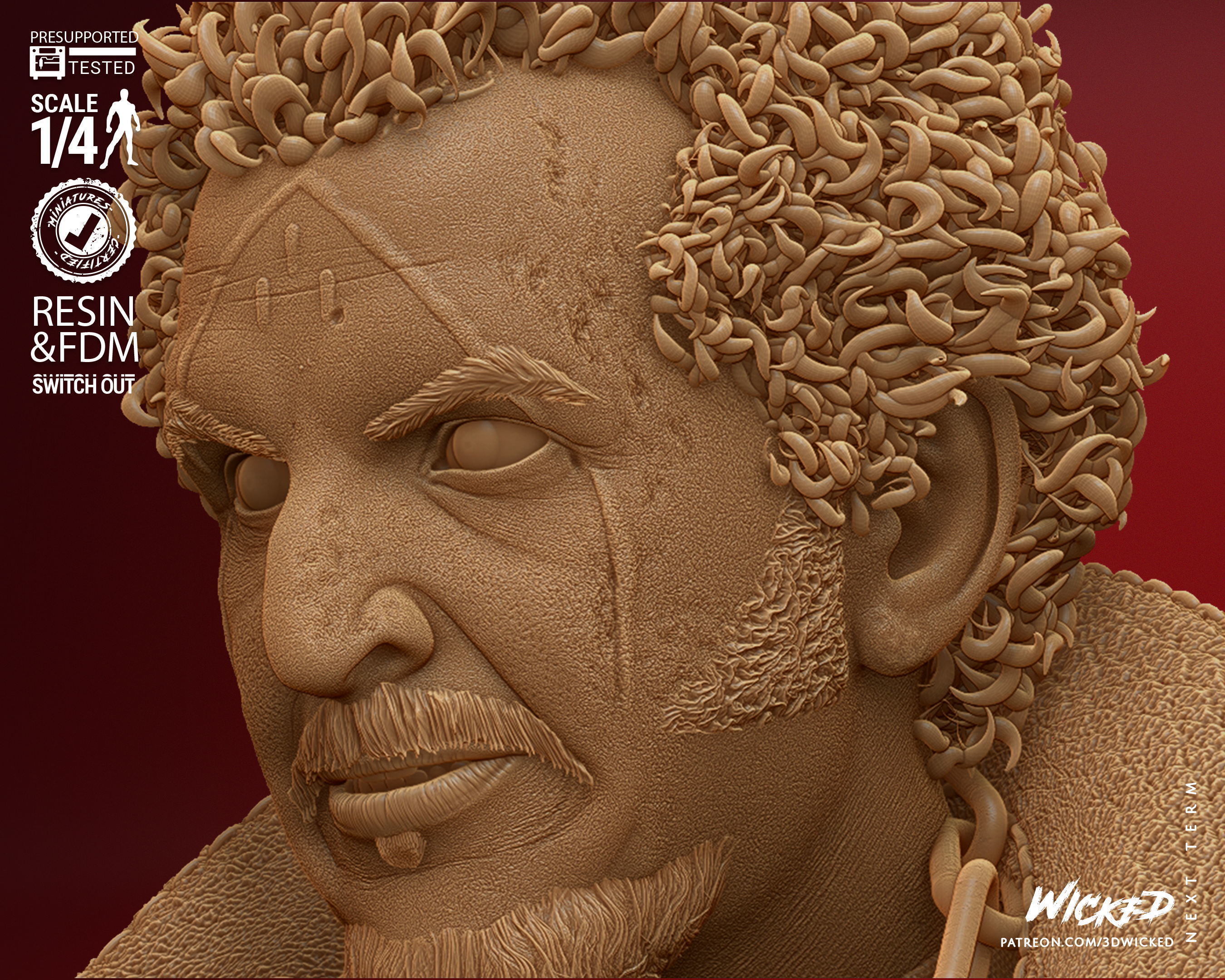 Wicked Home Alone Marv Bust Tested for 3D printing 3D print model_40