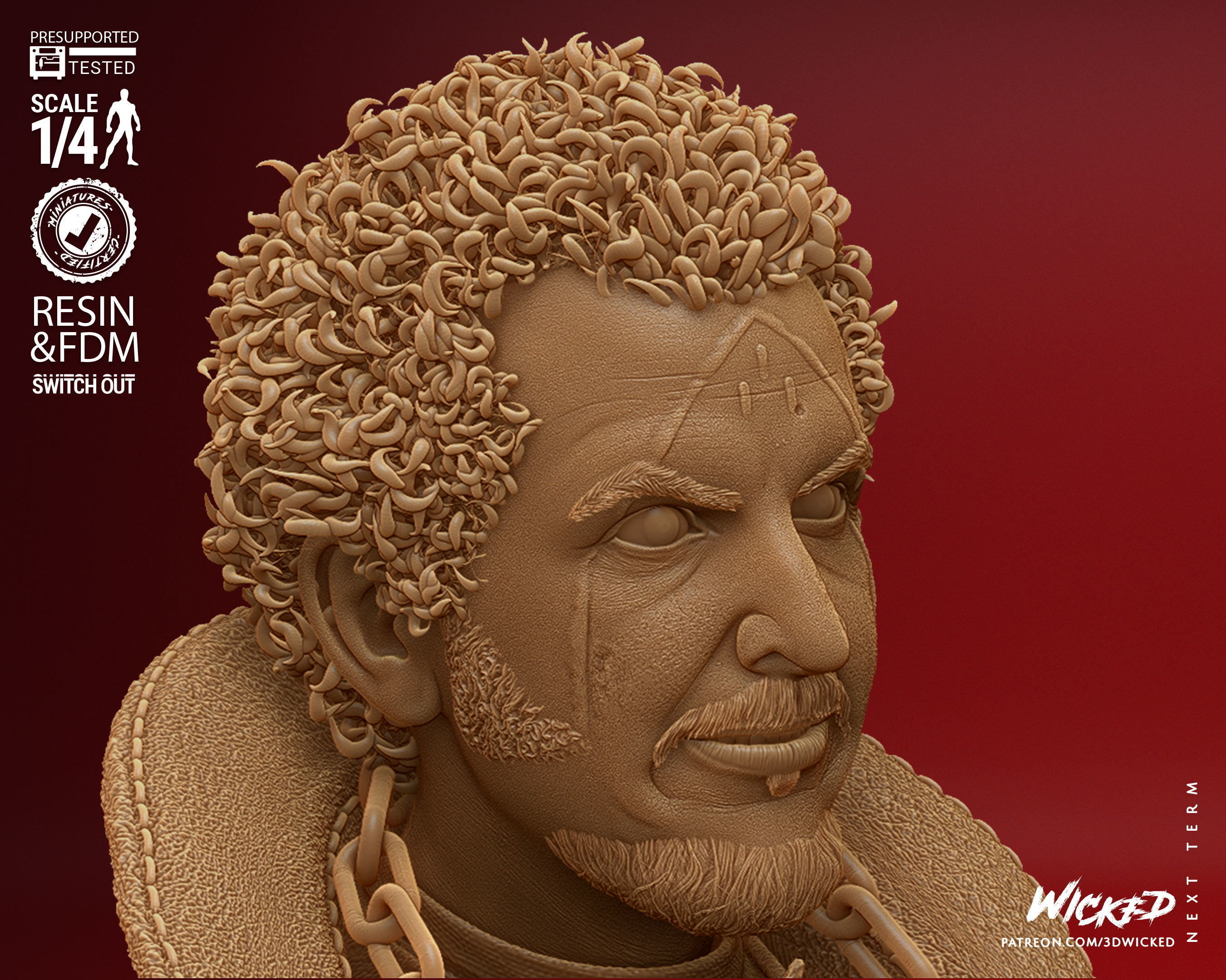 Wicked Home Alone Marv Bust Tested for 3D printing 3D print model_35