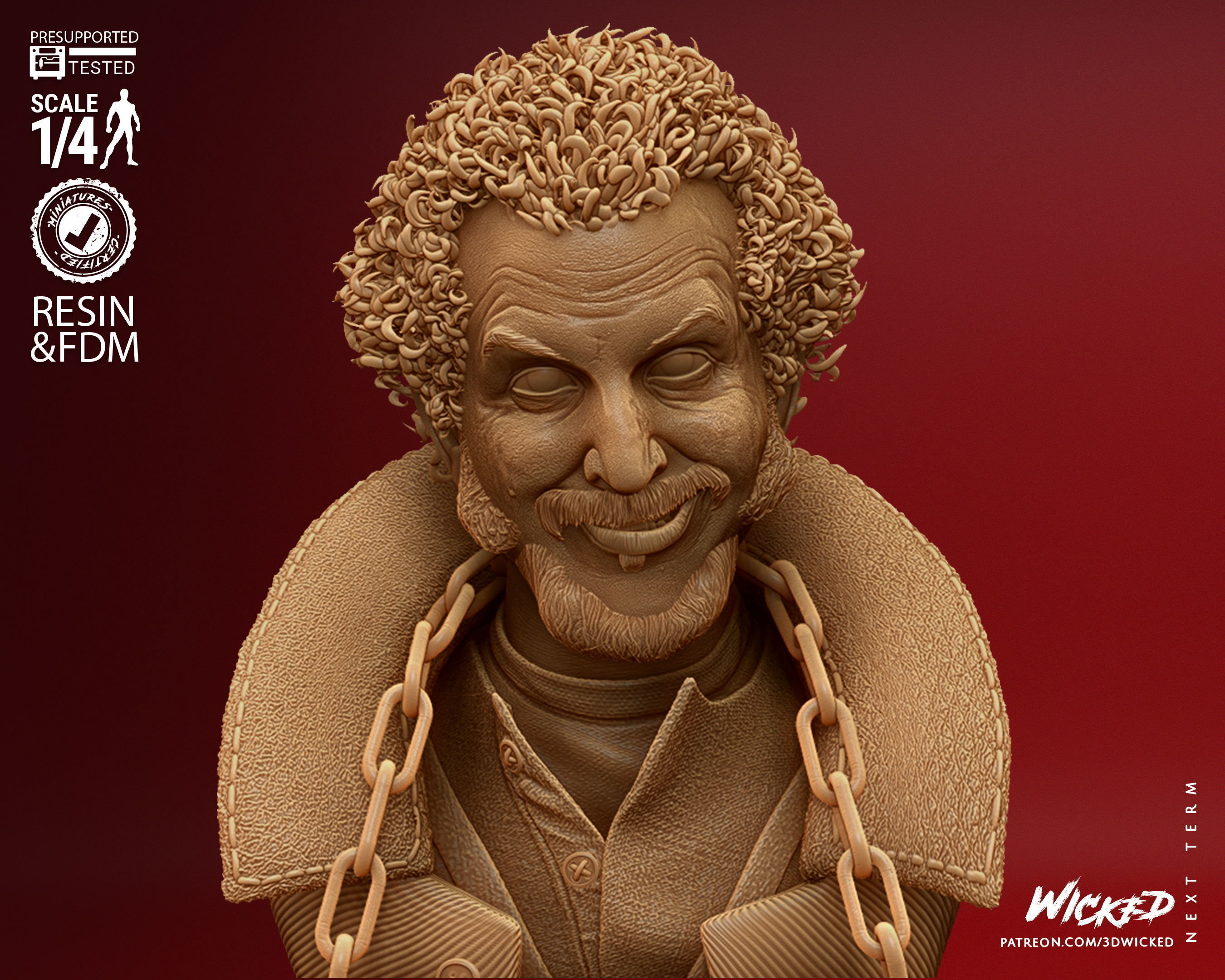 Wicked Home Alone Marv Bust Tested for 3D printing 3D print model_24