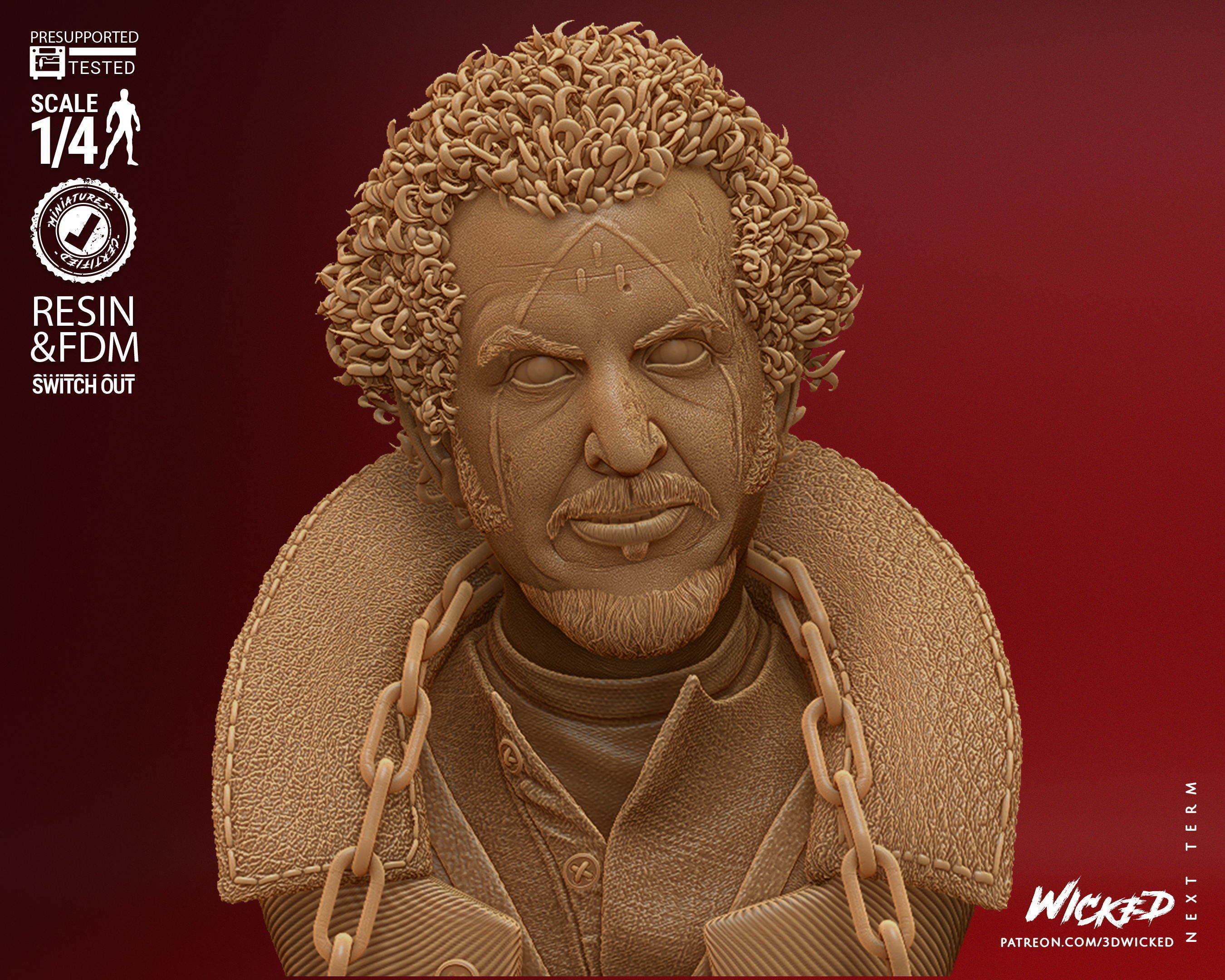 Wicked Home Alone Marv Bust Tested for 3D printing 3D print model_28