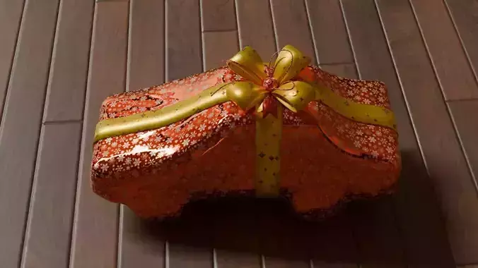 Gift toy car in festive packaging