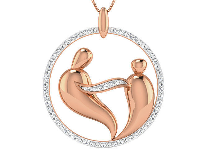 Couple High Jewelry Pendant Earrings Set 3dm stl obj mtl gltf 3D print model