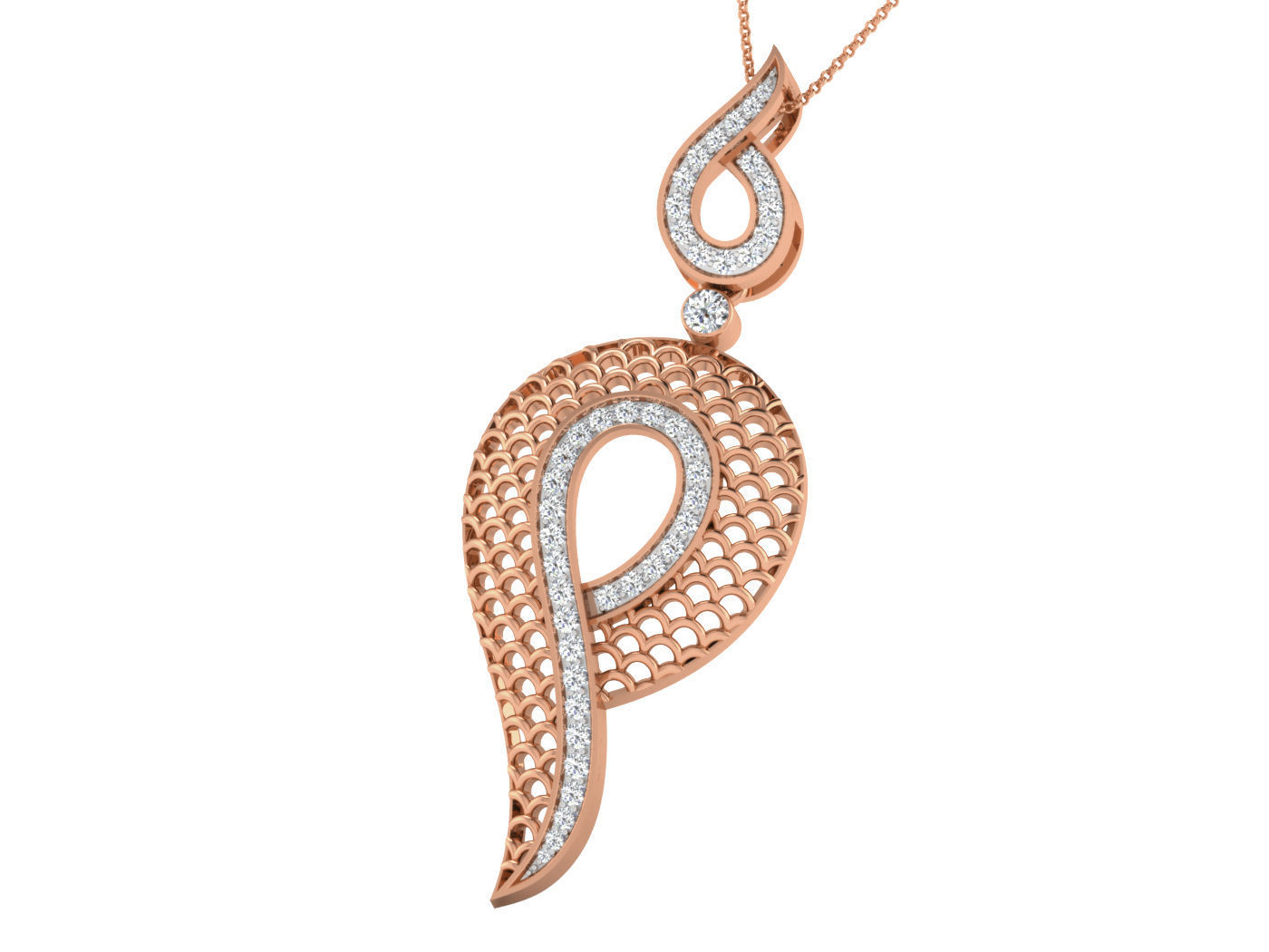 Wire Mesh High Jewelry Pendant Earrings Set 3dm stl obj mtl 3D print model_4