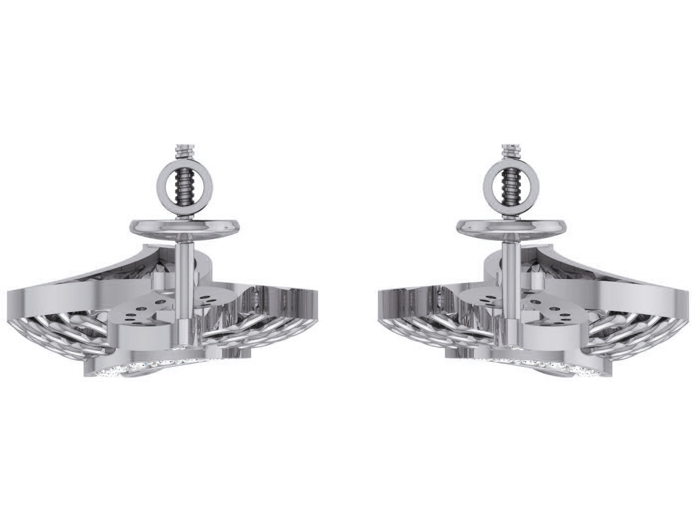 Wire Mesh High Jewelry Pendant Earrings Set 3dm stl obj mtl 3D print model_24