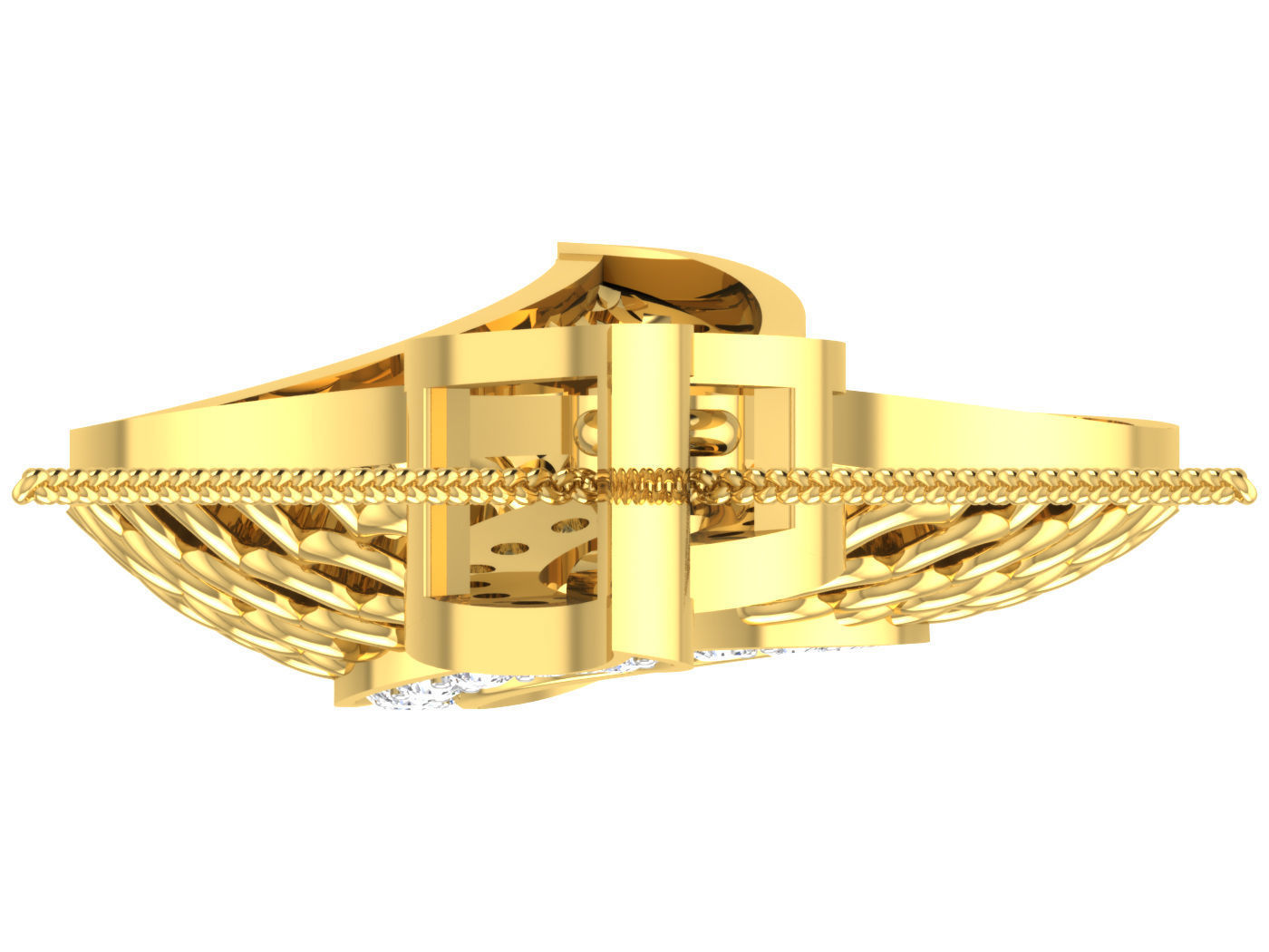 Wire Mesh High Jewelry Pendant Earrings Set 3dm stl obj mtl 3D print model_19