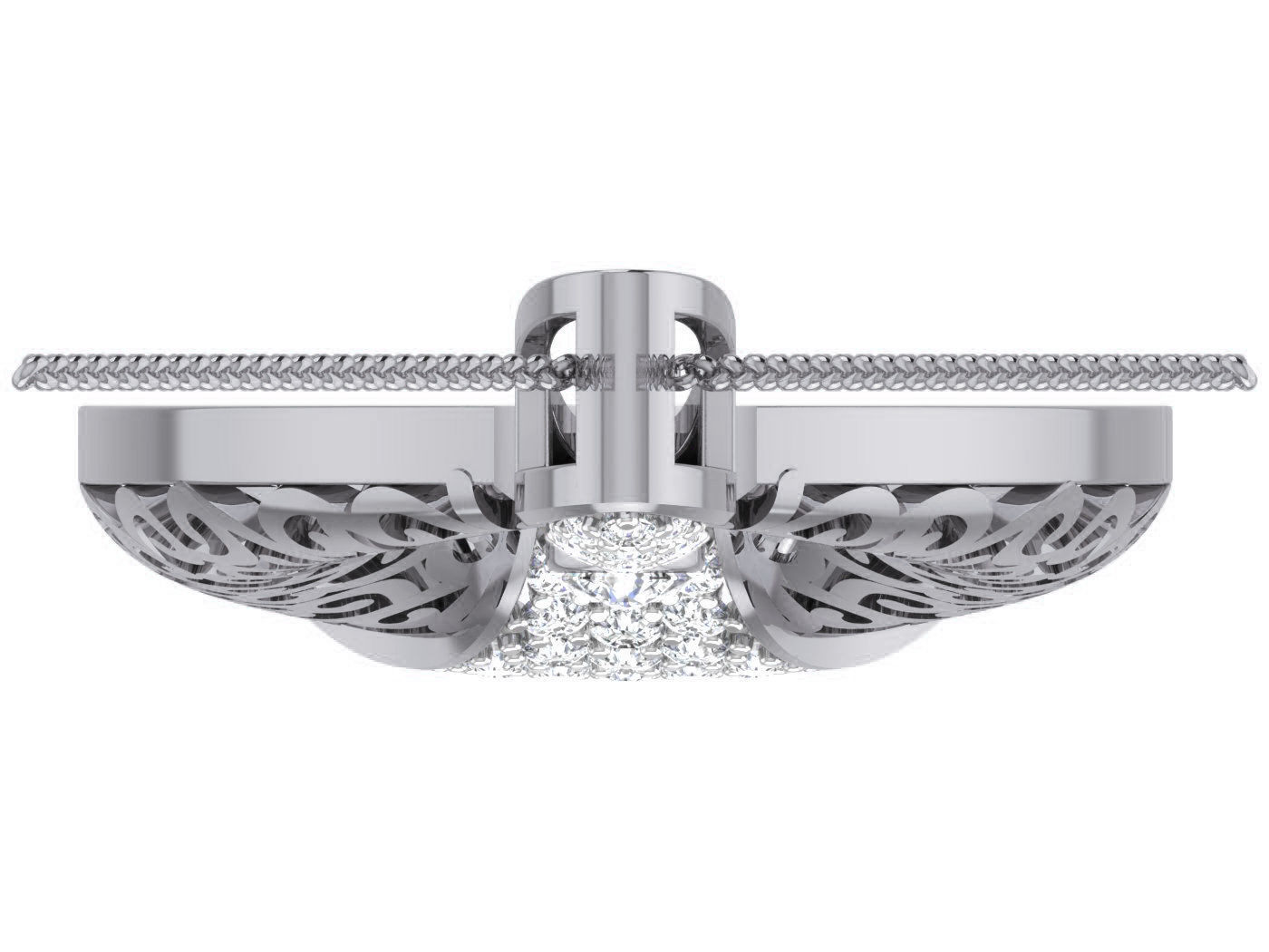 Wire Mesh High Jewelry Pendant Earrings Set 3dm stl obj mtl  3D print model_21