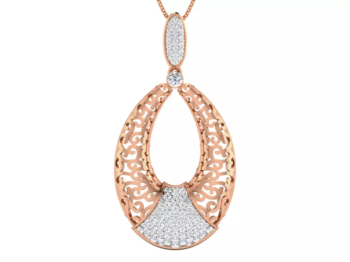 Wire Mesh High Jewelry Pendant Earrings Set 3dm stl obj mtl  3D print model_0