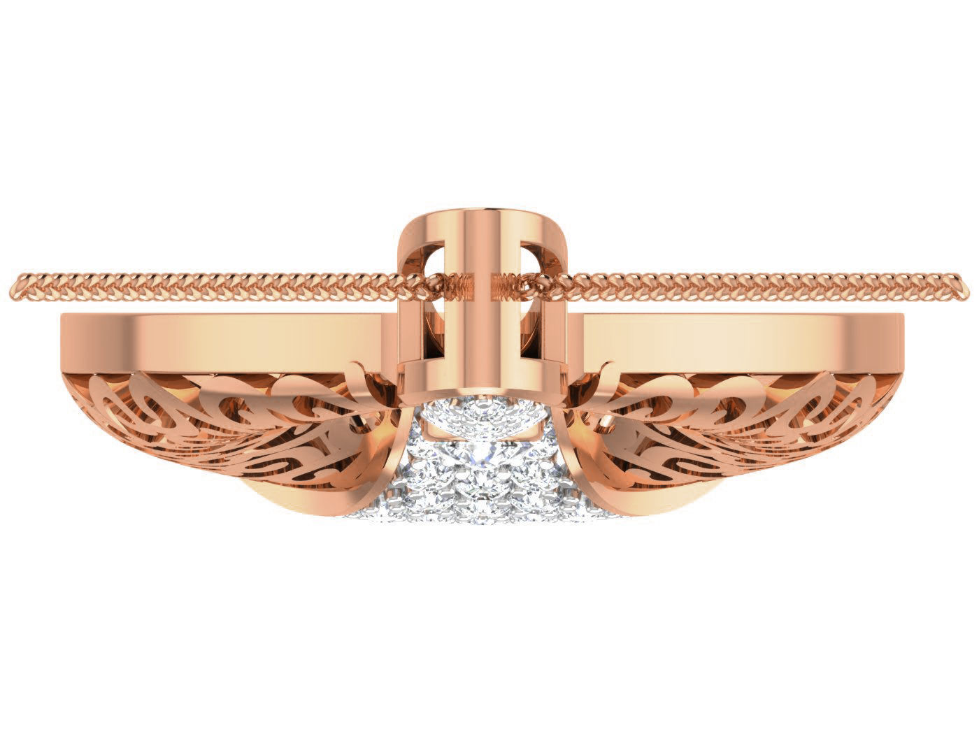 Wire Mesh High Jewelry Pendant Earrings Set 3dm stl obj mtl  3D print model_20