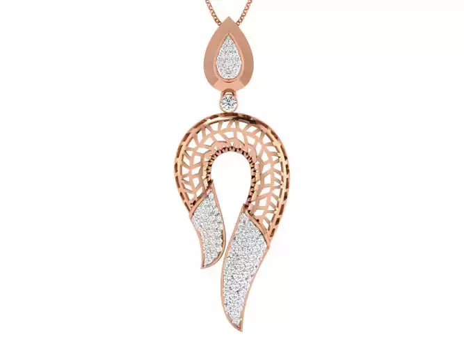 High Jewelry Pendant Earrings Set 3dm stl obj mtl gltf glb