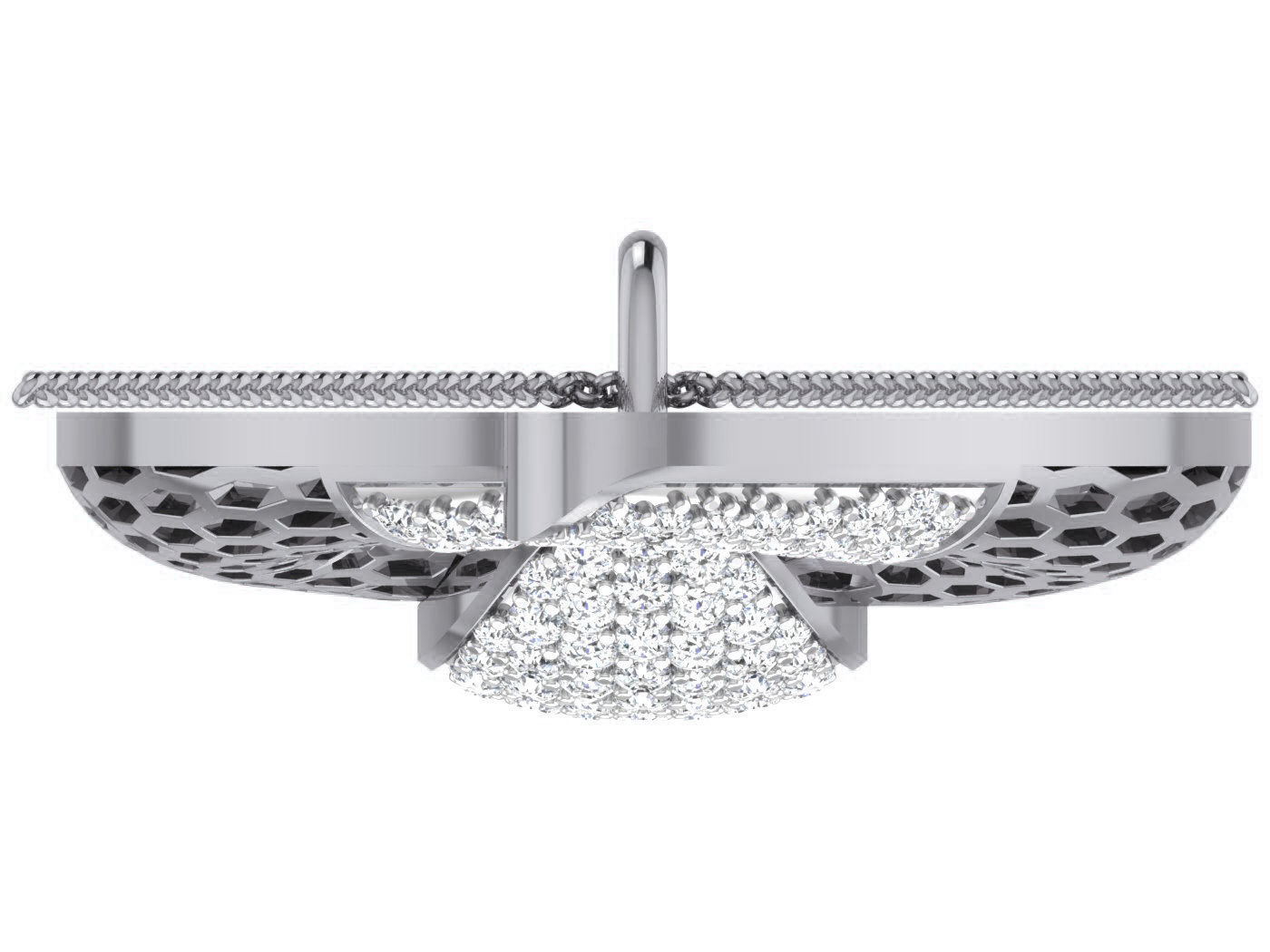 Wire Mesh High Jewelry Pendant Earrings Set 3dm stl obj mtl 3D print model_24