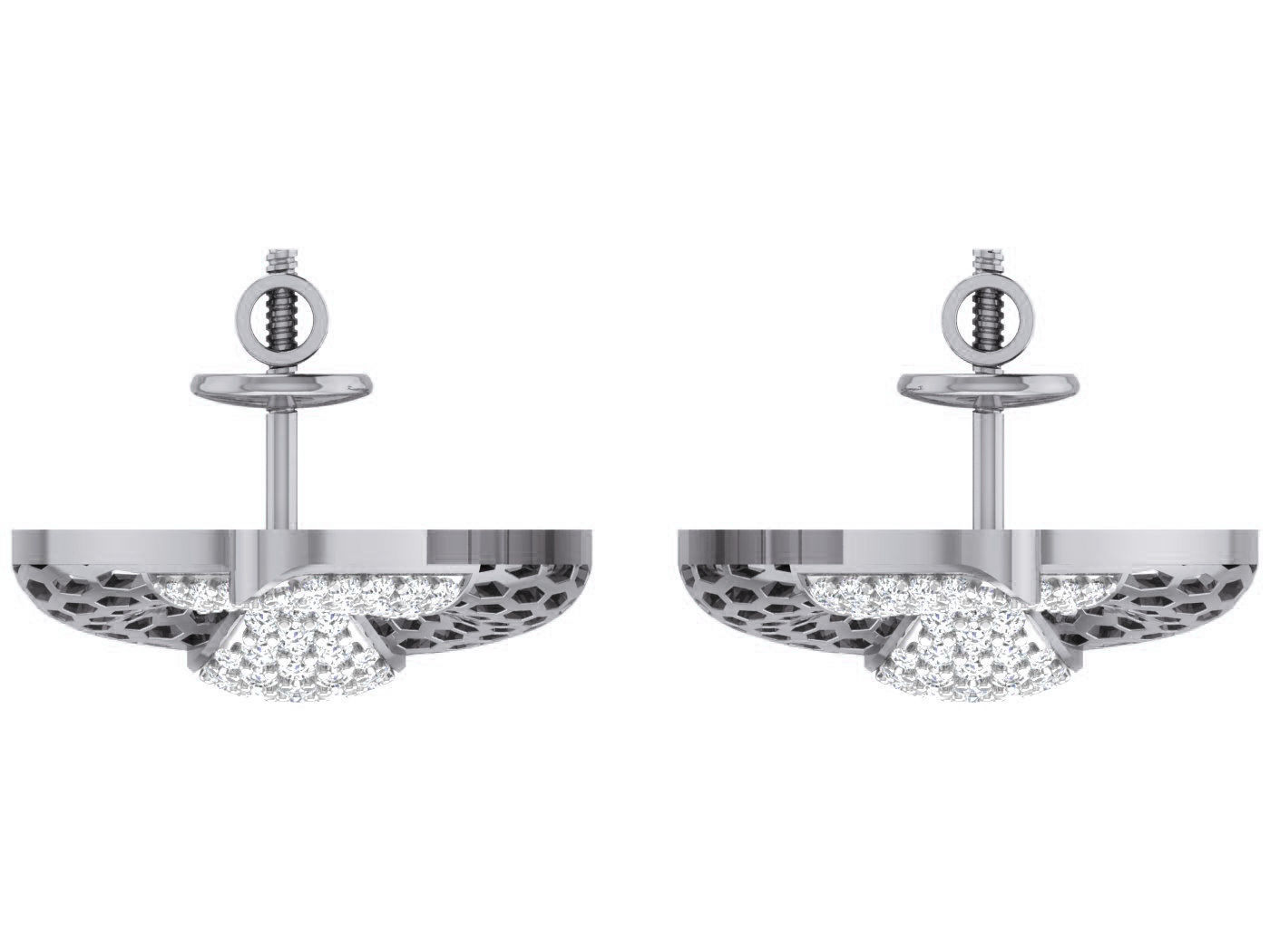 Wire Mesh High Jewelry Pendant Earrings Set 3dm stl obj mtl 3D print model_21