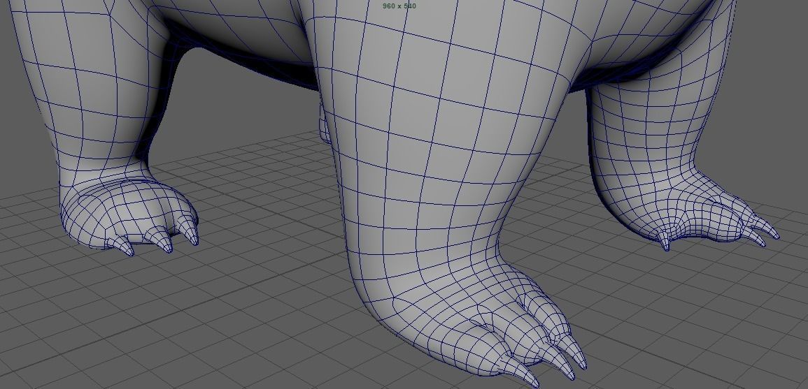 Cartoon Bear 3d Model Low-poly 3D model_2