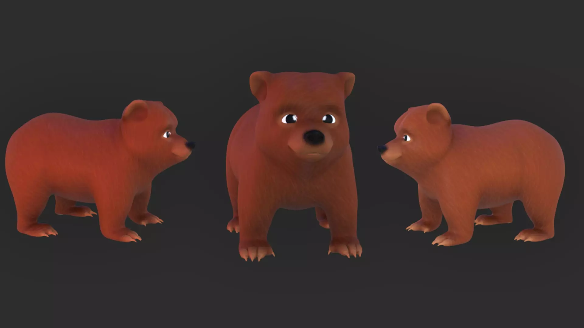Cartoon Bear 3d Model Low-poly 3D model_0